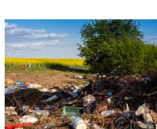 Underutilized open land with illegal dumping